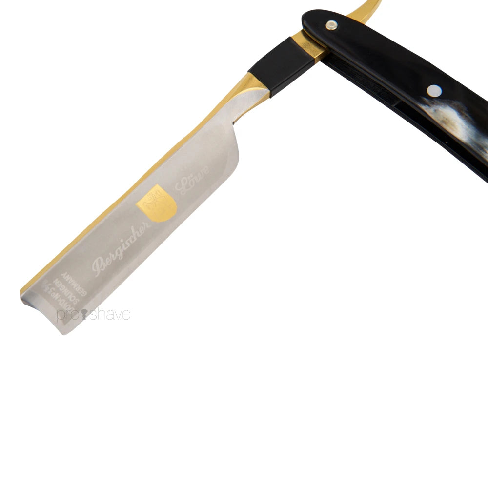 Straight Razor 5/8, Spanish point, Bergischer Löwe, Buffalo horn