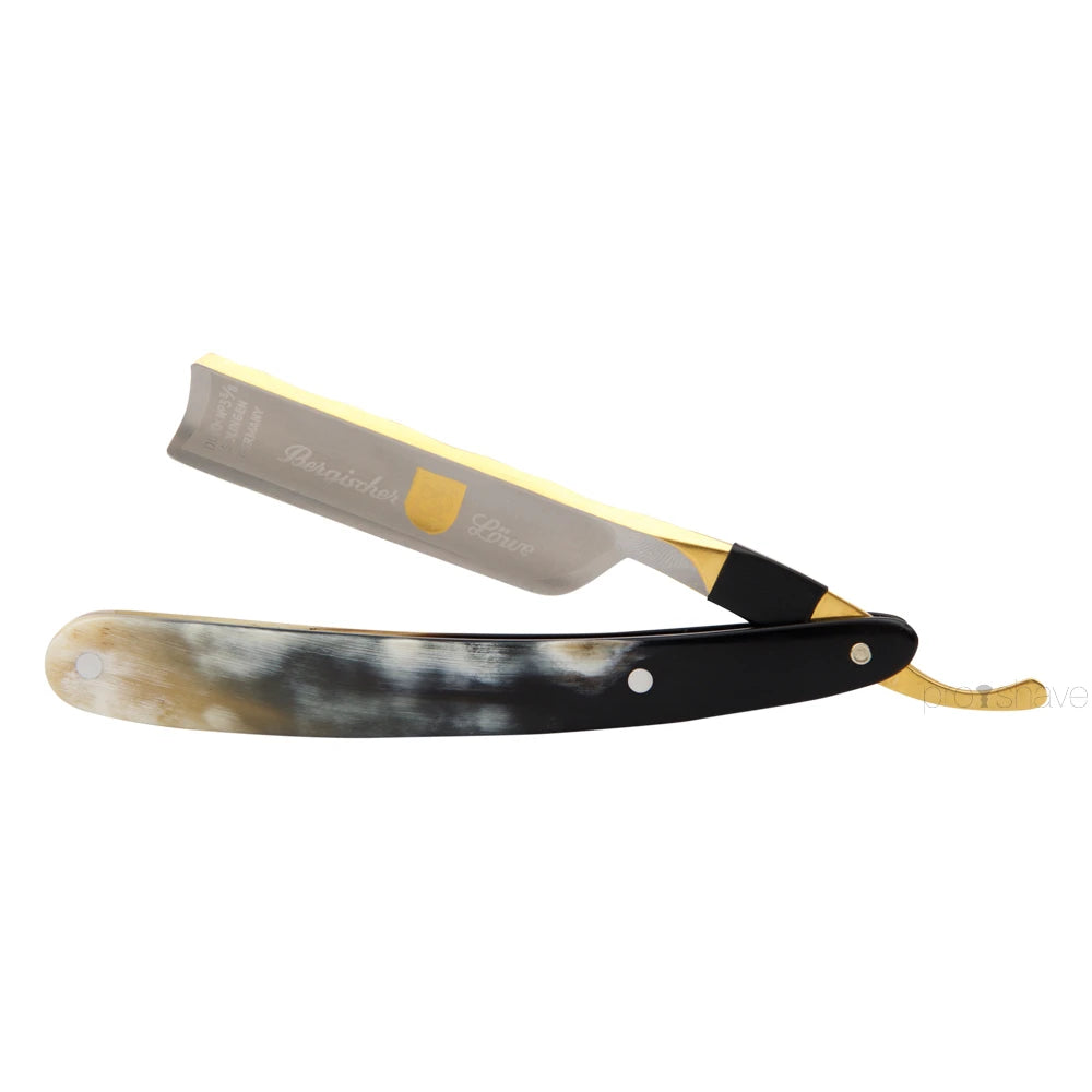 Straight Razor 5/8, Spanish point, Bergischer Löwe, Buffalo horn