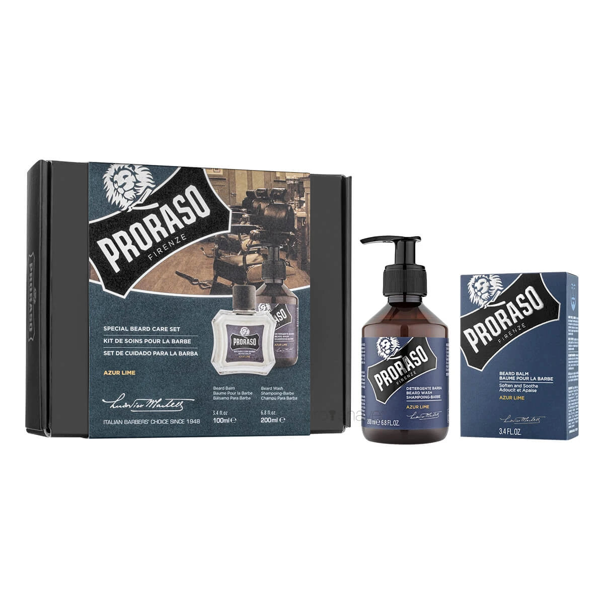 Gift box, Duo Pack, Beard Shampoo & Beard Balm, Azur Lime