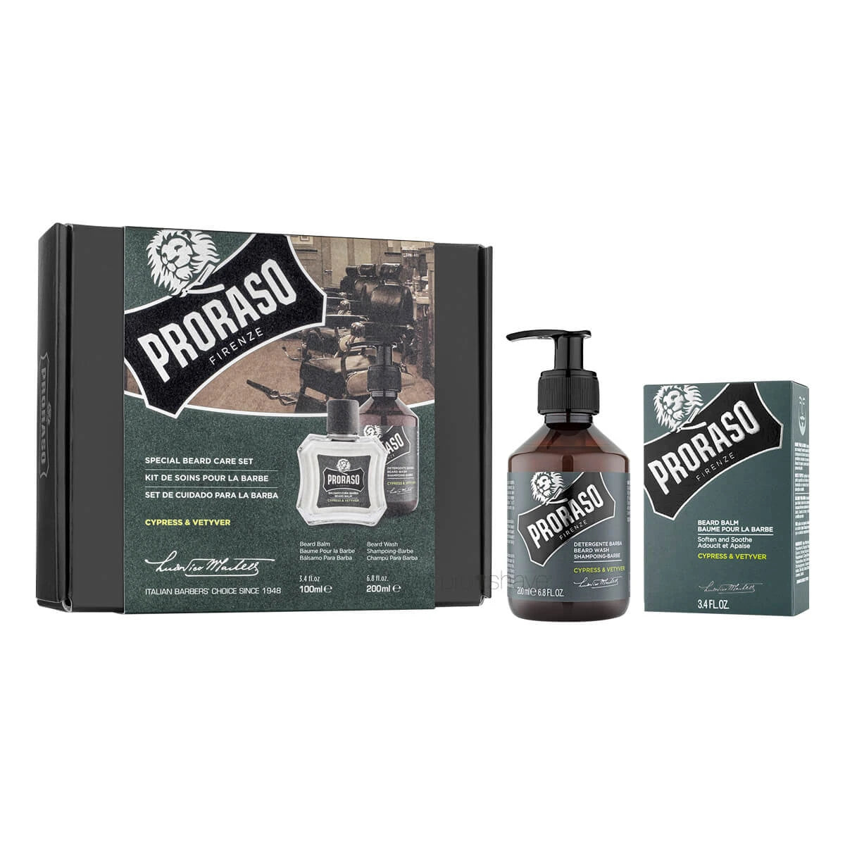 Gift Box, Duo Pack, Beard Shampoo & Beard Balm, Cypress & Vetiver