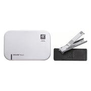 Nail clippers in metal box