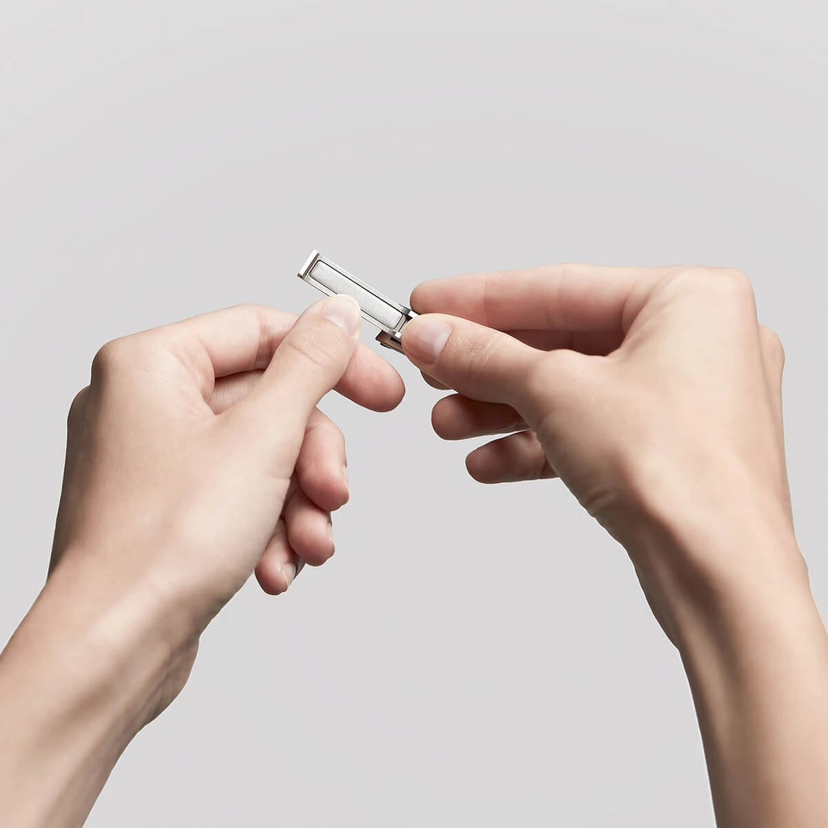 Nail clippers in metal box