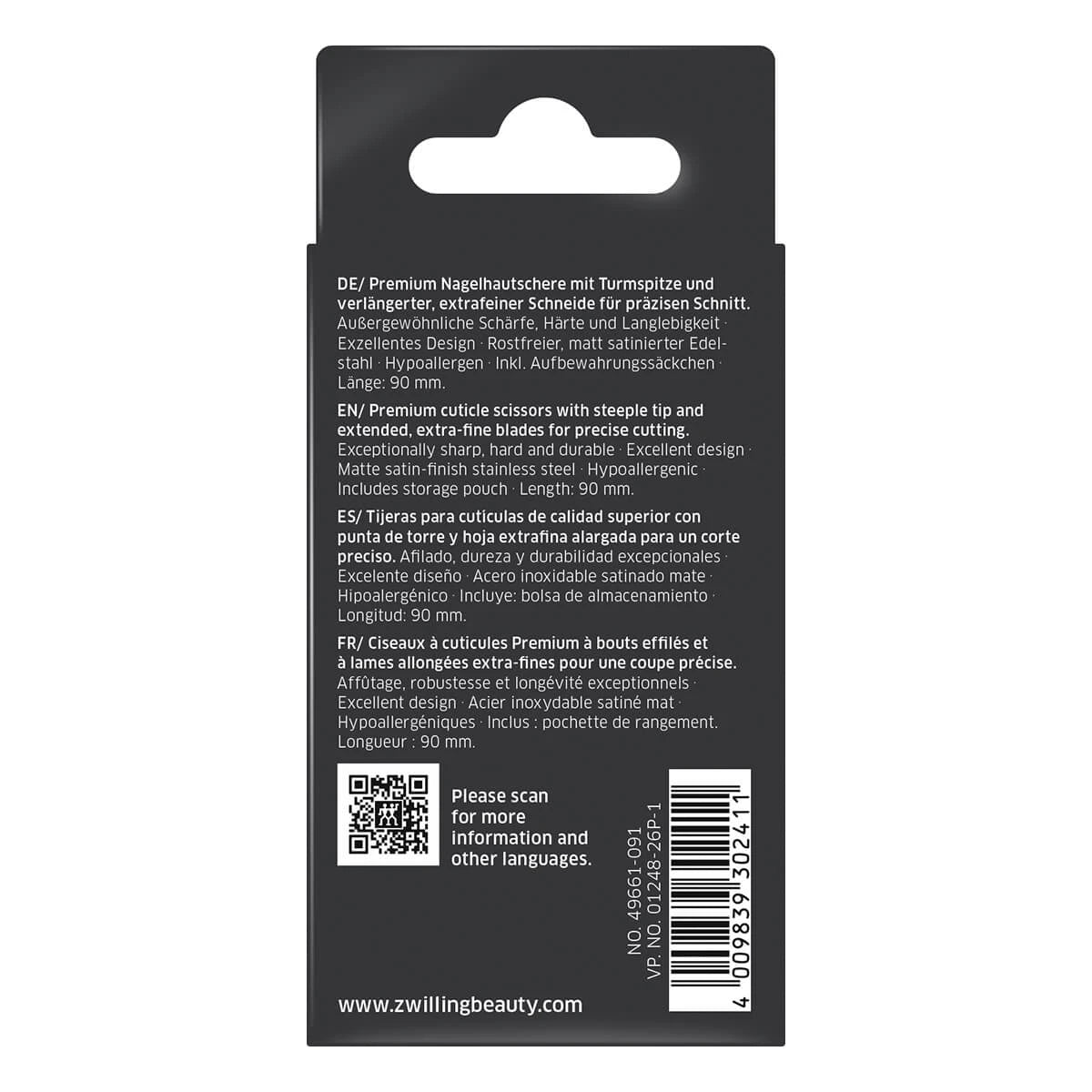 Cuticle Scissors, Pointed, Matte