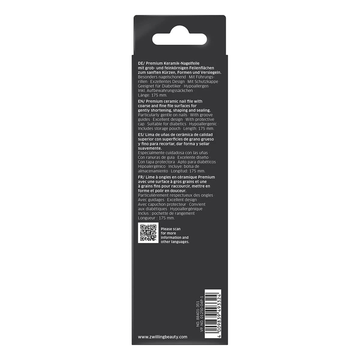 Ceramic Nail File, Black