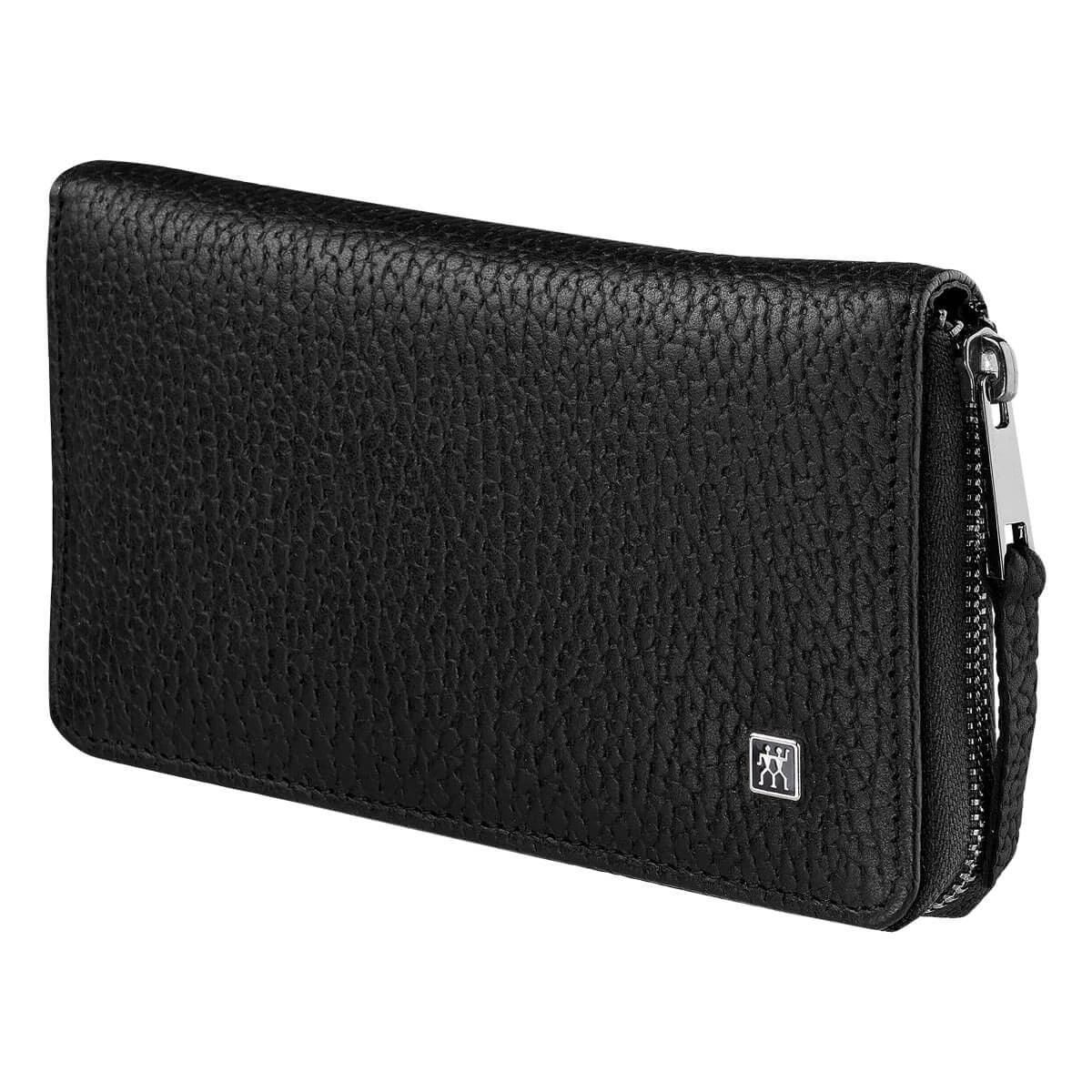 Manicure set, 5 pieces, Black, Black Leather