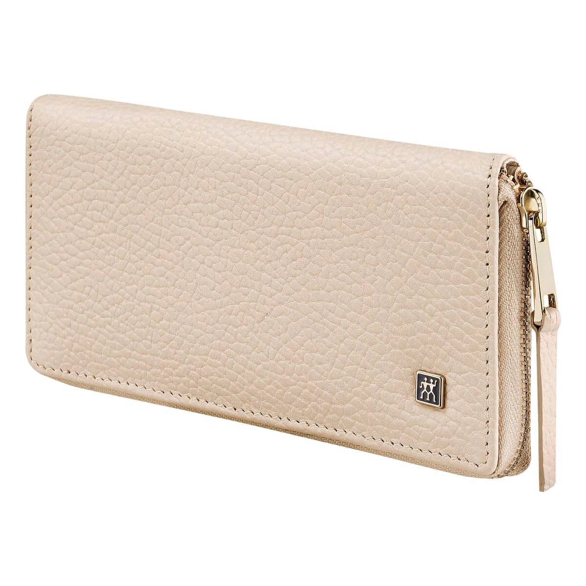 Manicure set, 5 pieces, Gold, Off-White Leather