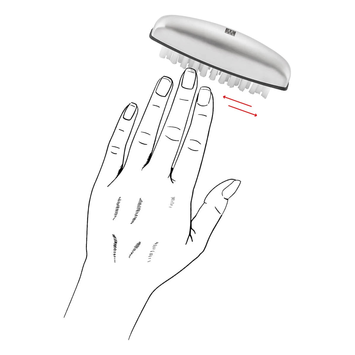 Nail brush, Stainless steel