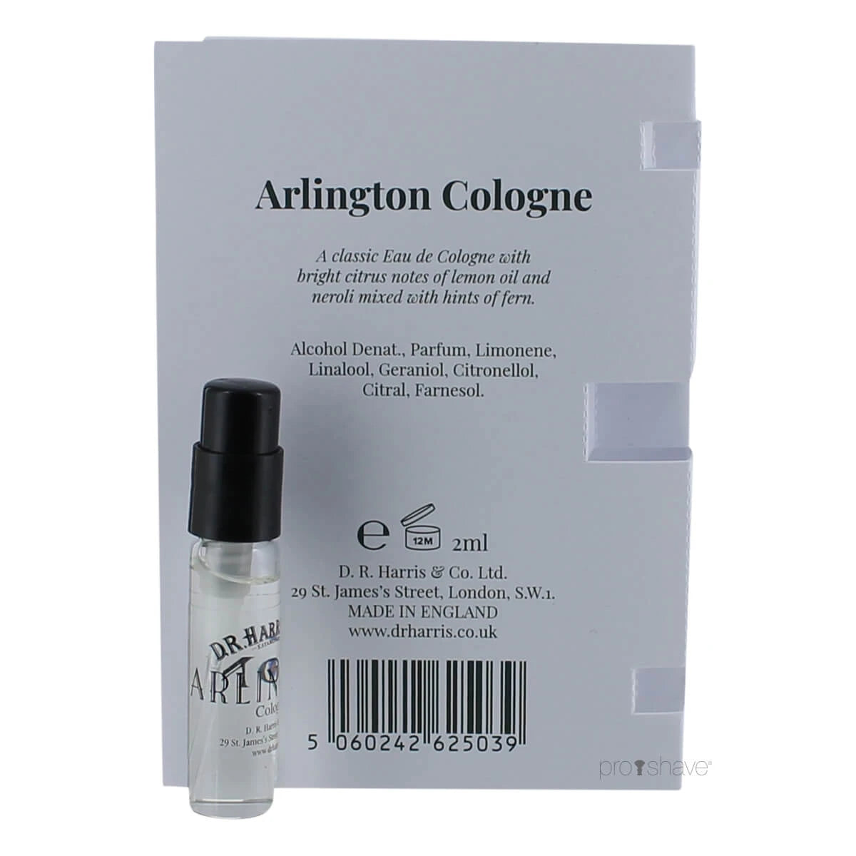 Arlington Cologne, SAMPLE, 2 ml.