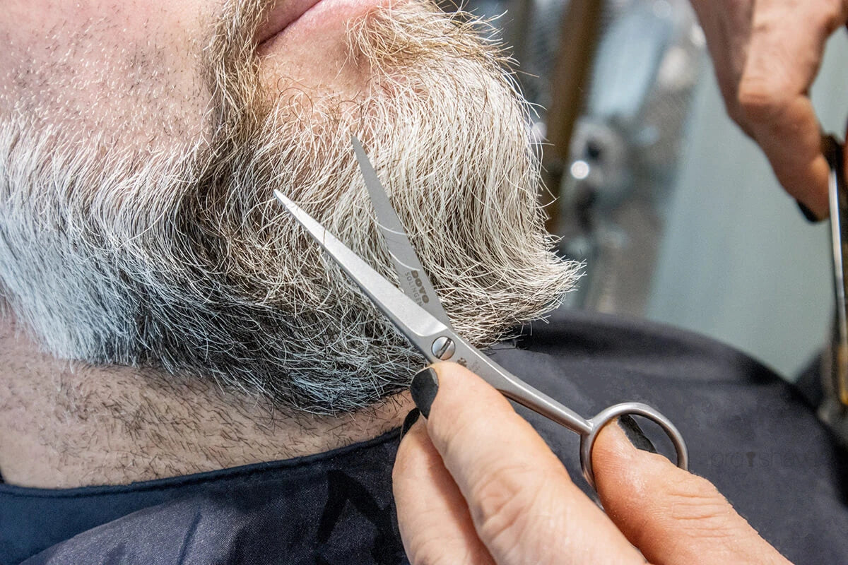 Stainless steel beard scissors, 4.5"