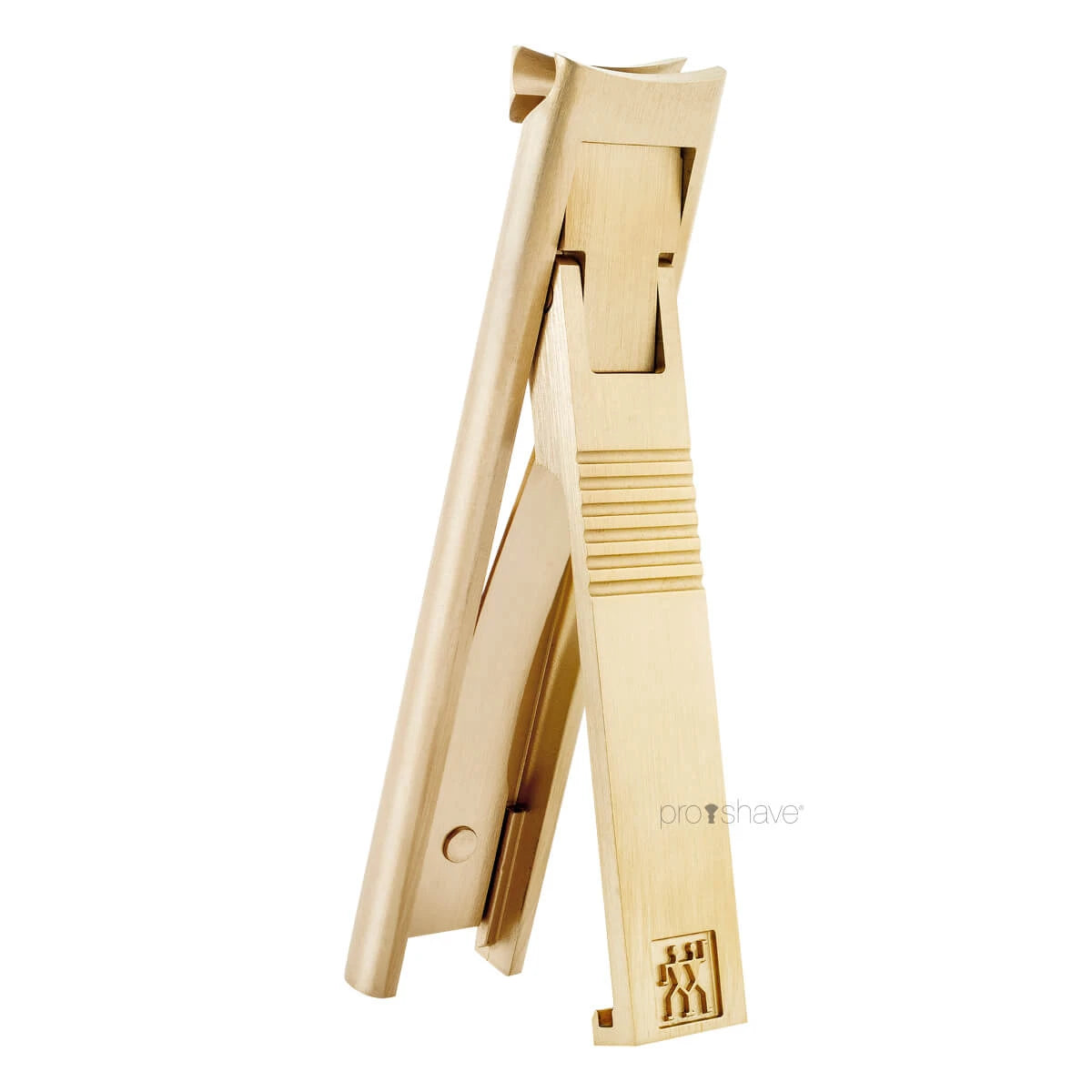 Nail clippers in leather case, Gold