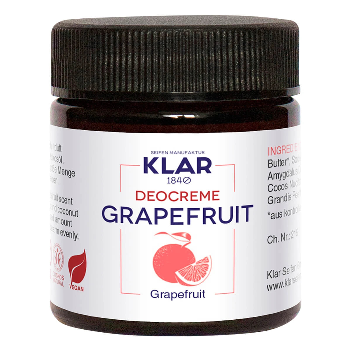 Deodorant Cream, Grapefruit, 30 ml.