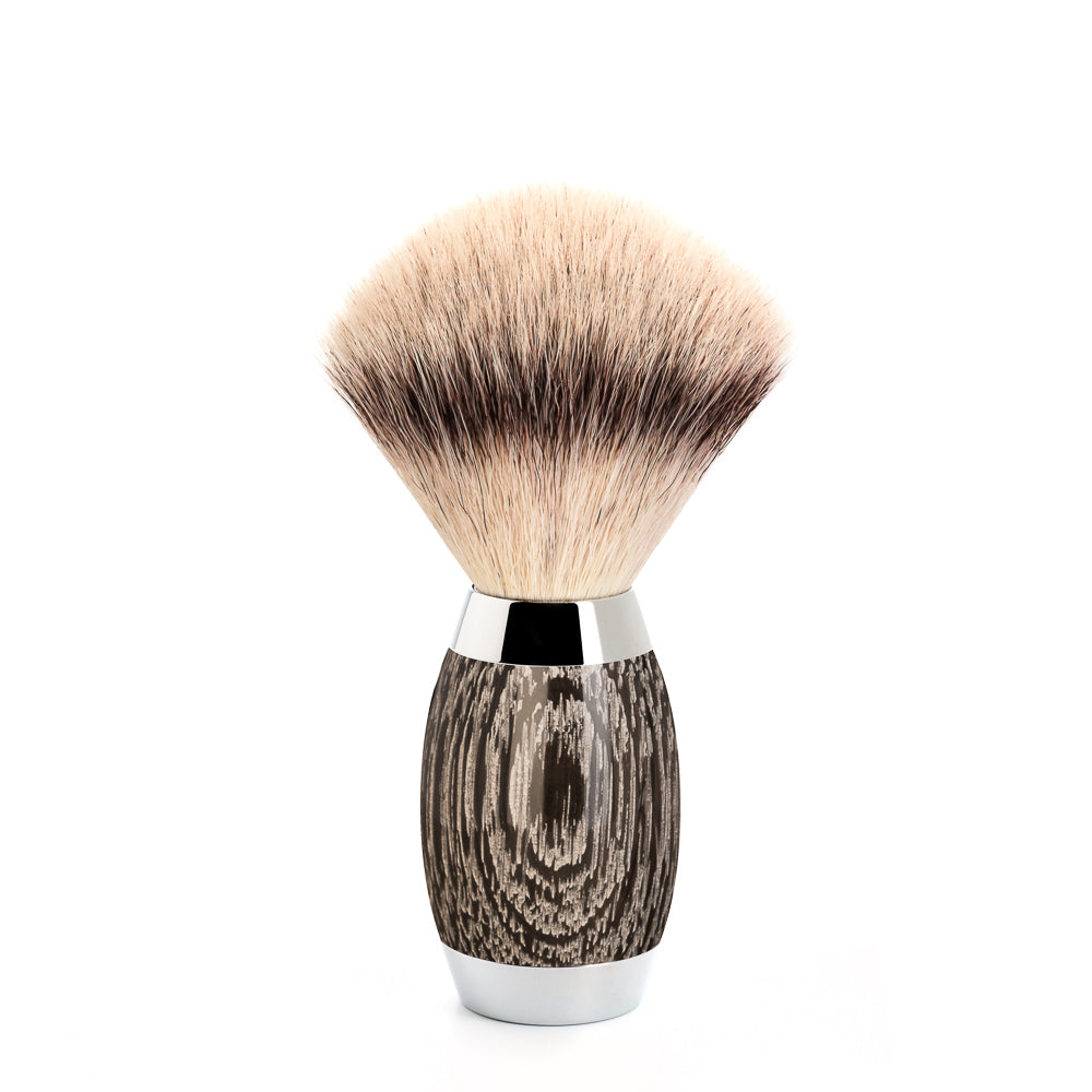 Silvertip Fibre® Shaving Brush, Edition No. 3, Mose Oak & Sterling Silver
