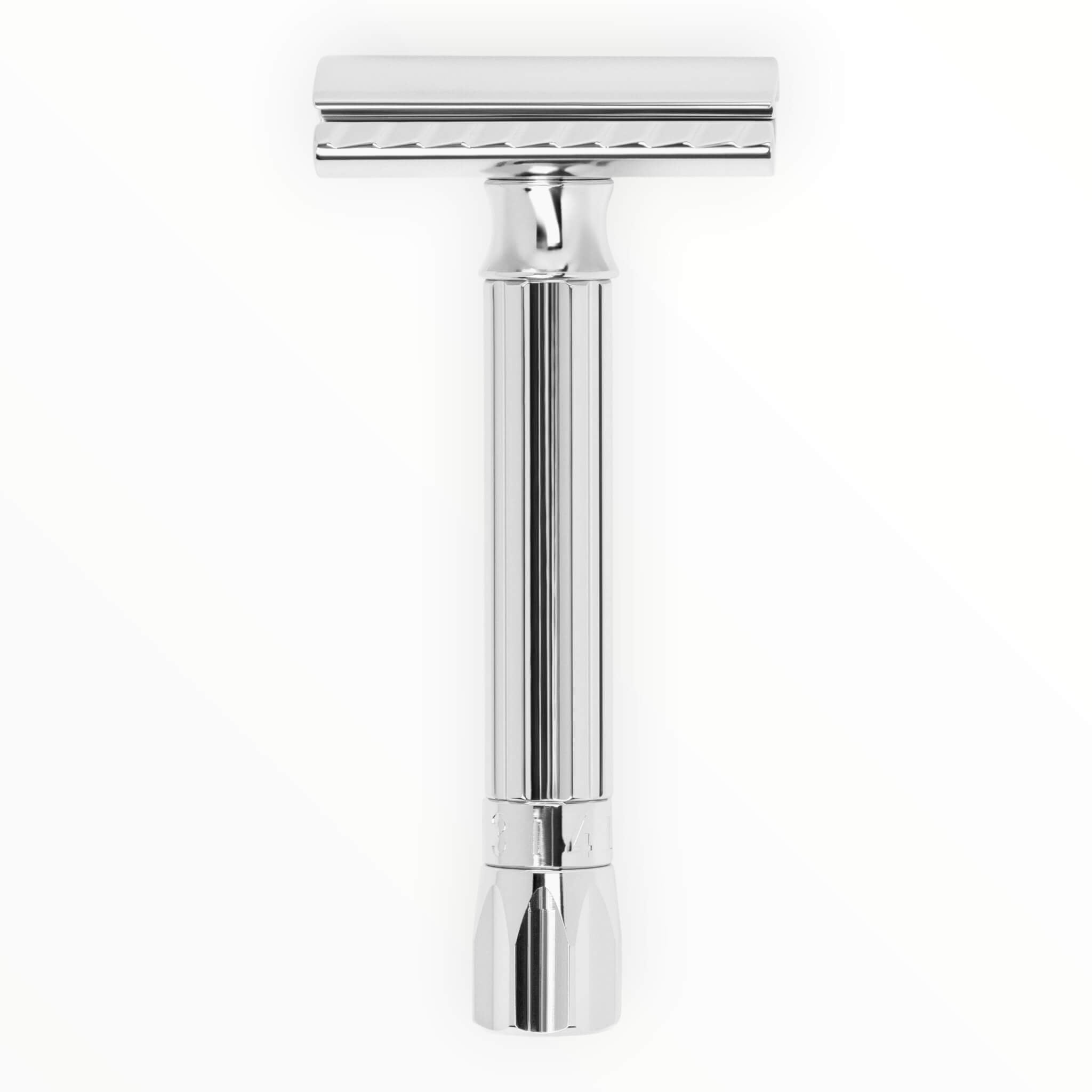 Progress Adjustable Safety Razor, Metal Knob, Chrome