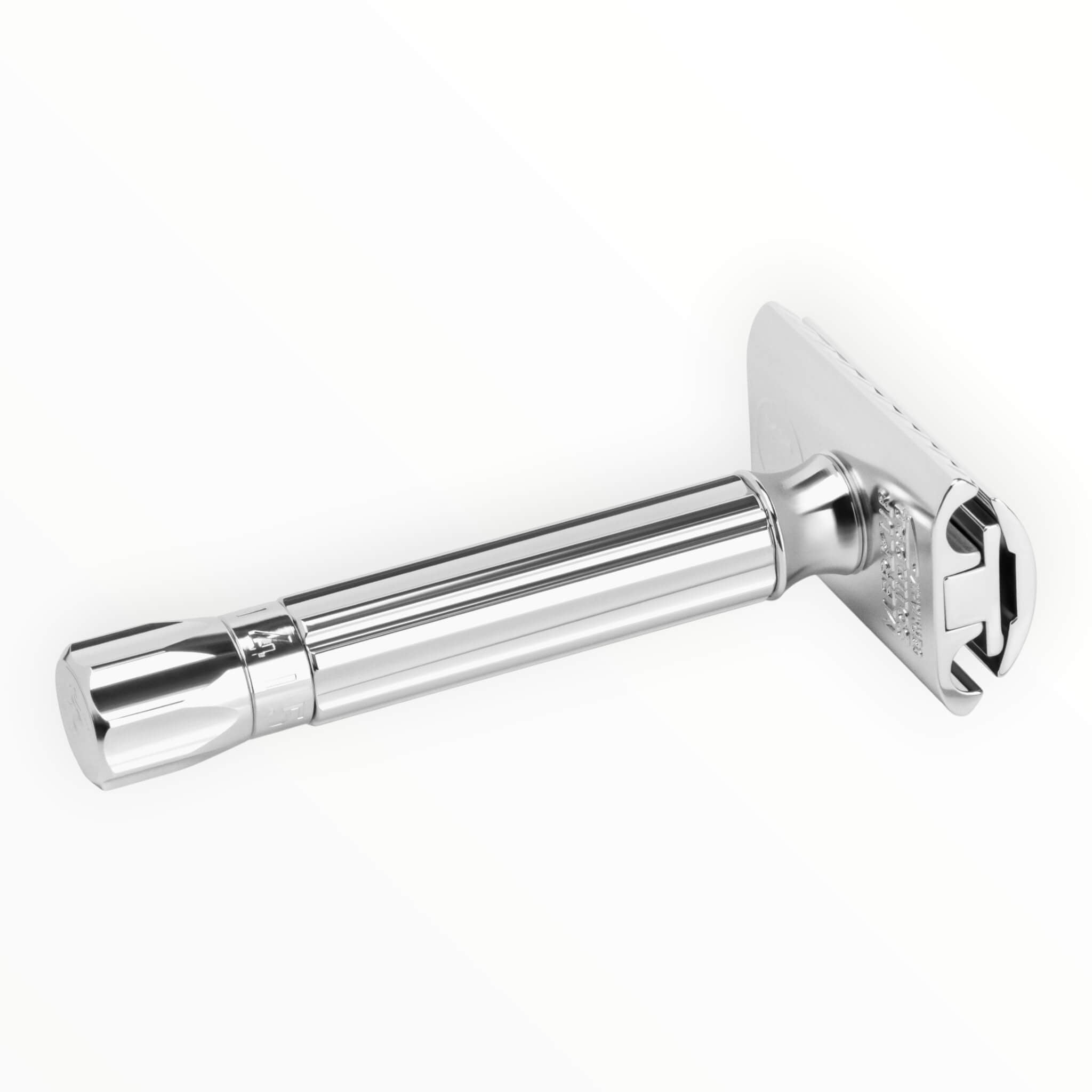 Progress Adjustable Safety Razor, Metal Knob, Chrome