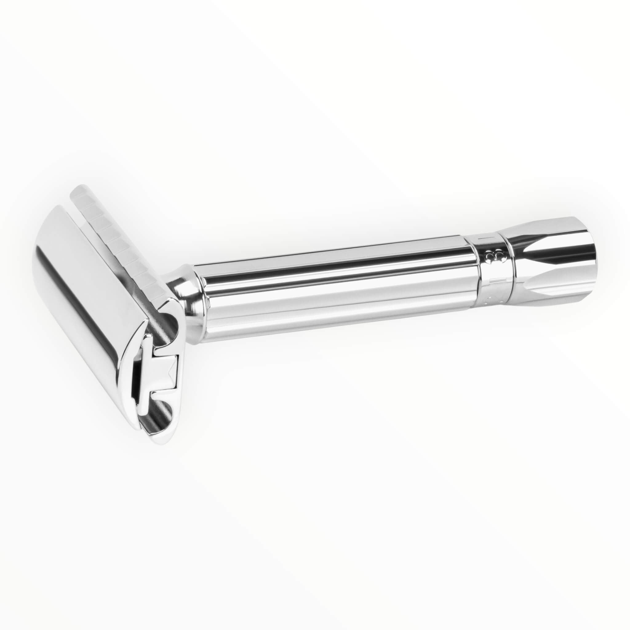 Progress Adjustable Safety Razor, Metal Knob, Chrome