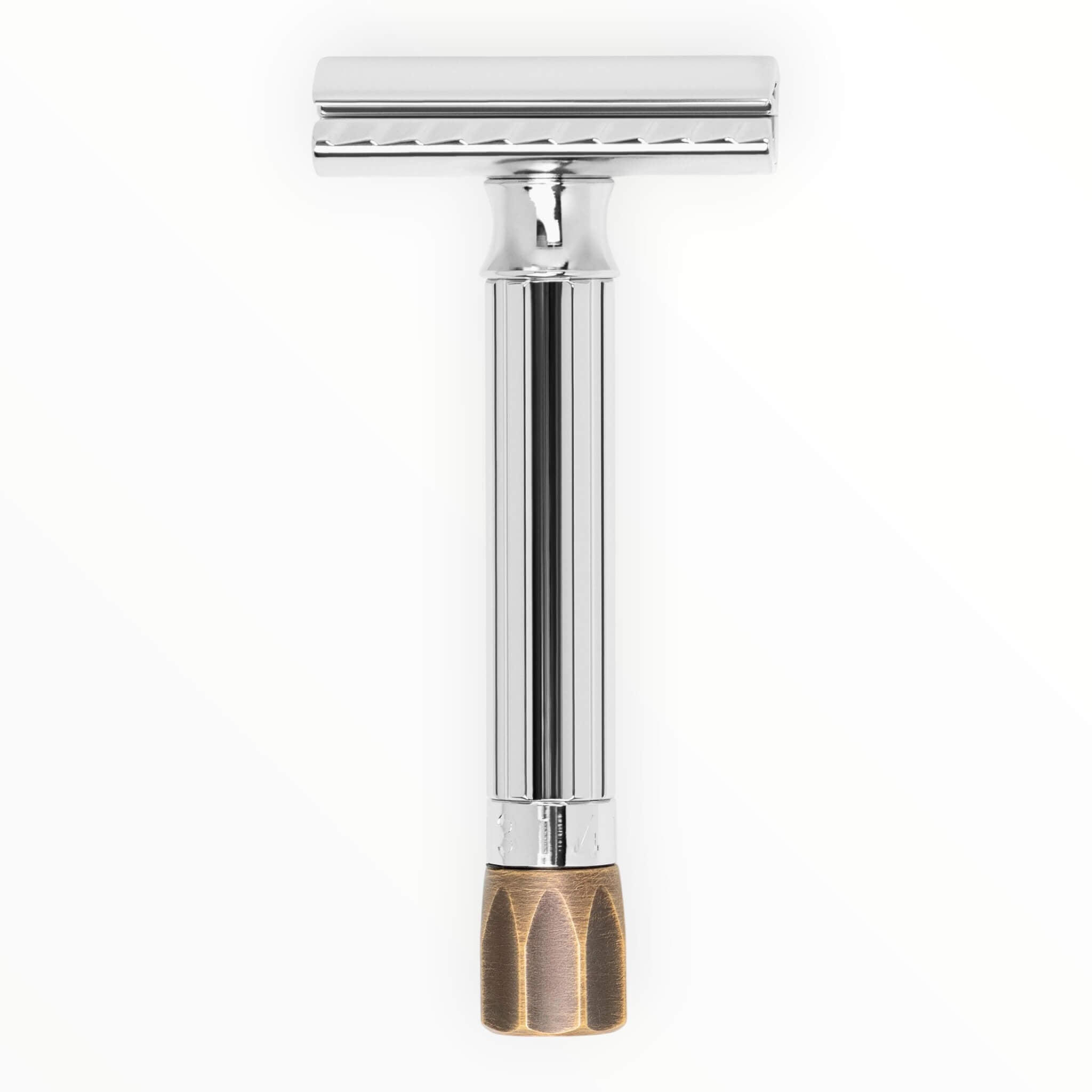 Progress Adjustable Safety Razor, Antique Knob, Chrome
