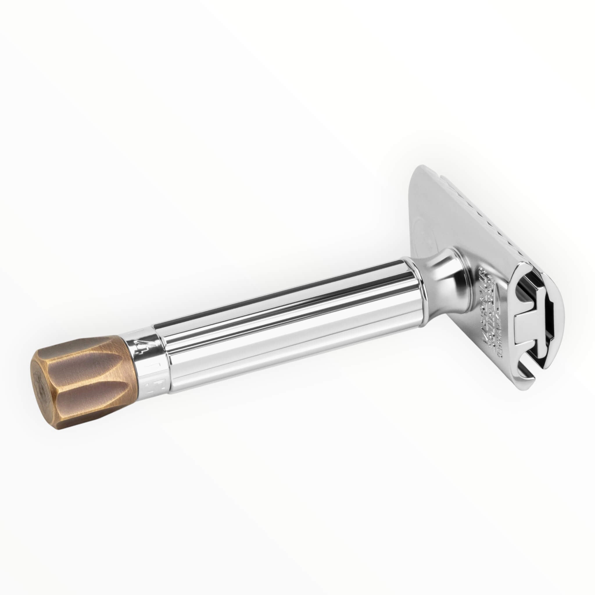 Progress Adjustable Safety Razor, Antique Knob, Chrome