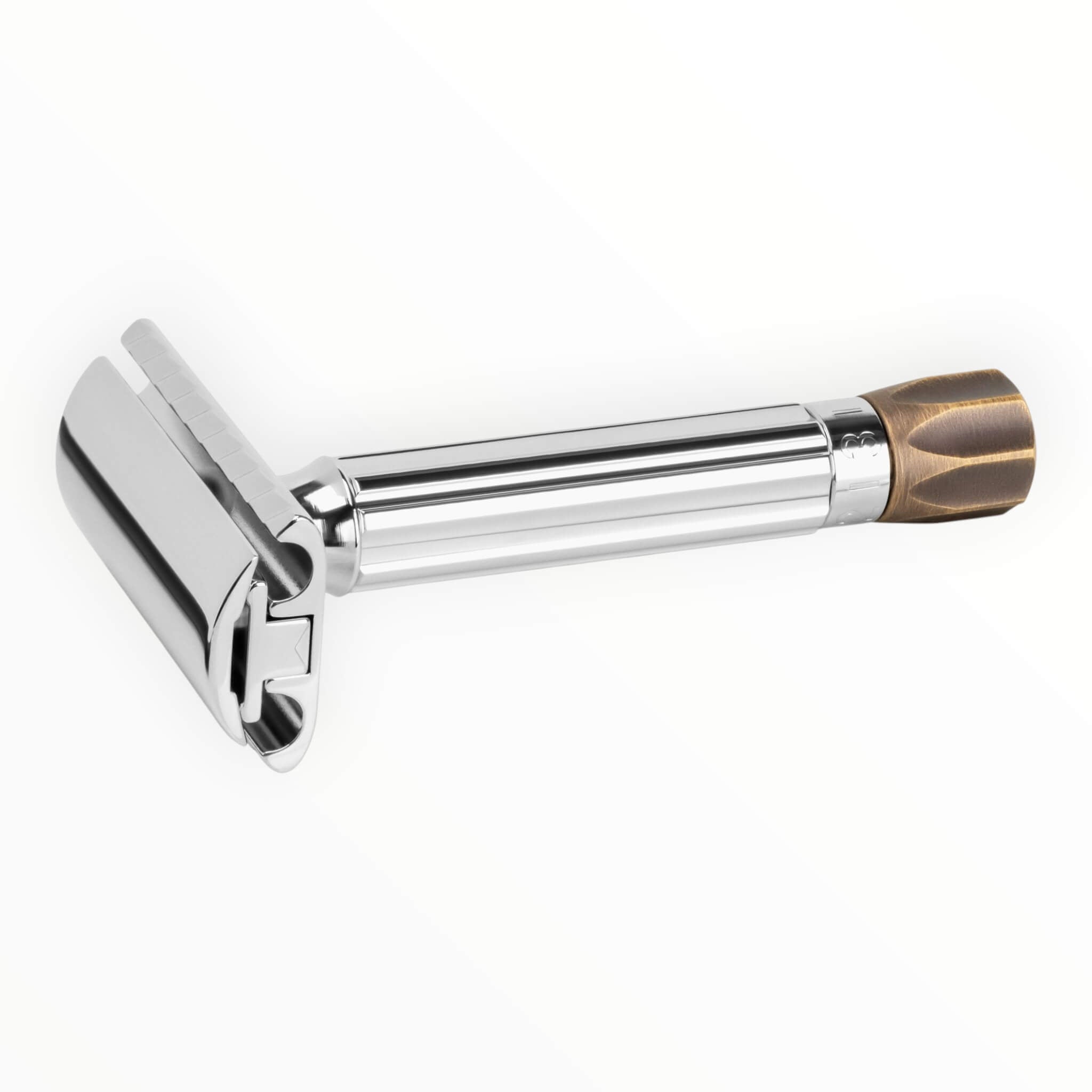 Progress Adjustable Safety Razor, Antique Knob, Chrome