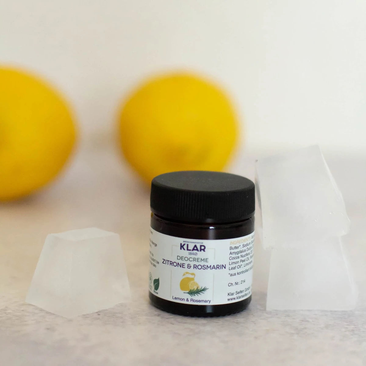 Deodorant Cream, Lemon & Rosemary, 30 ml.