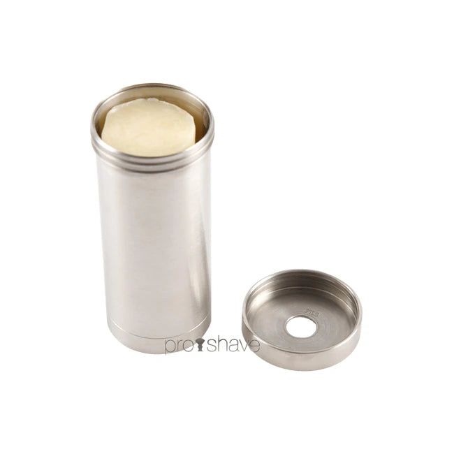 Shaving soap in steel tube with screw cap, Stainless steel, 50 gr.