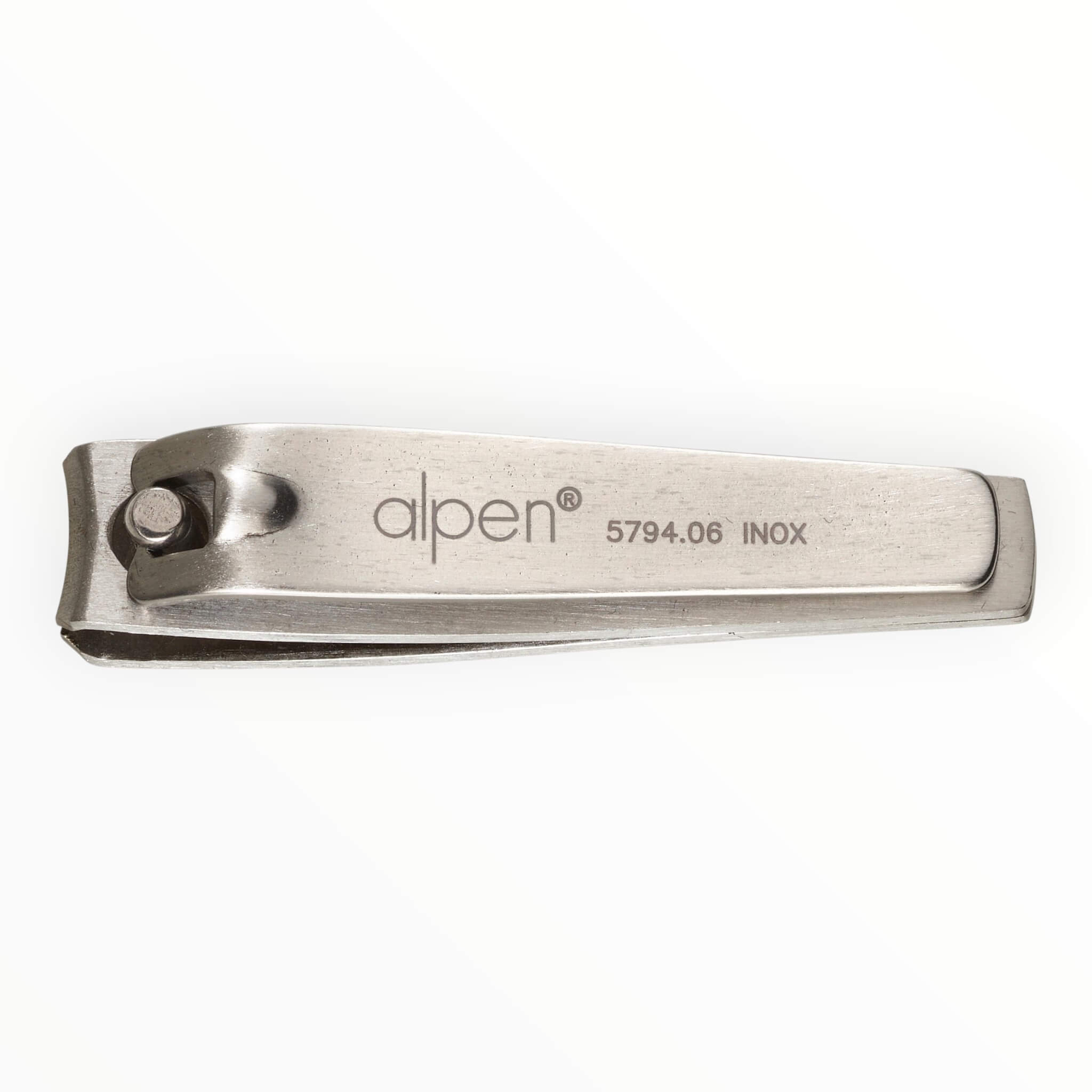 Nail Clippers in Leather Case, Stainless Steel, 6 cm.