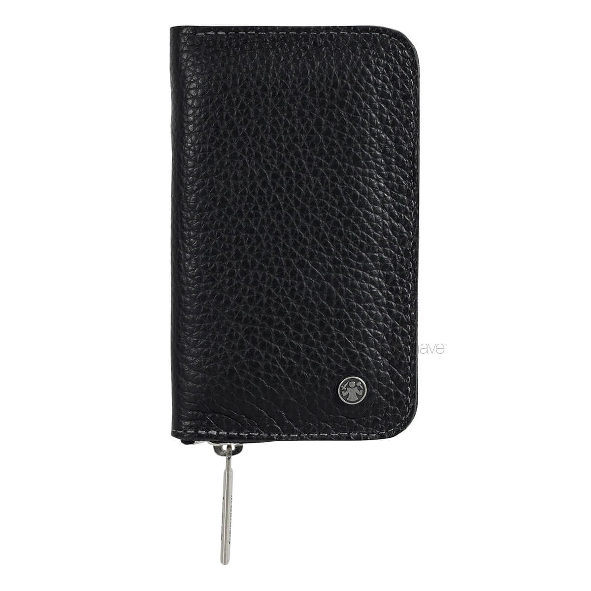 Manicure set with 4 pieces, Black leather