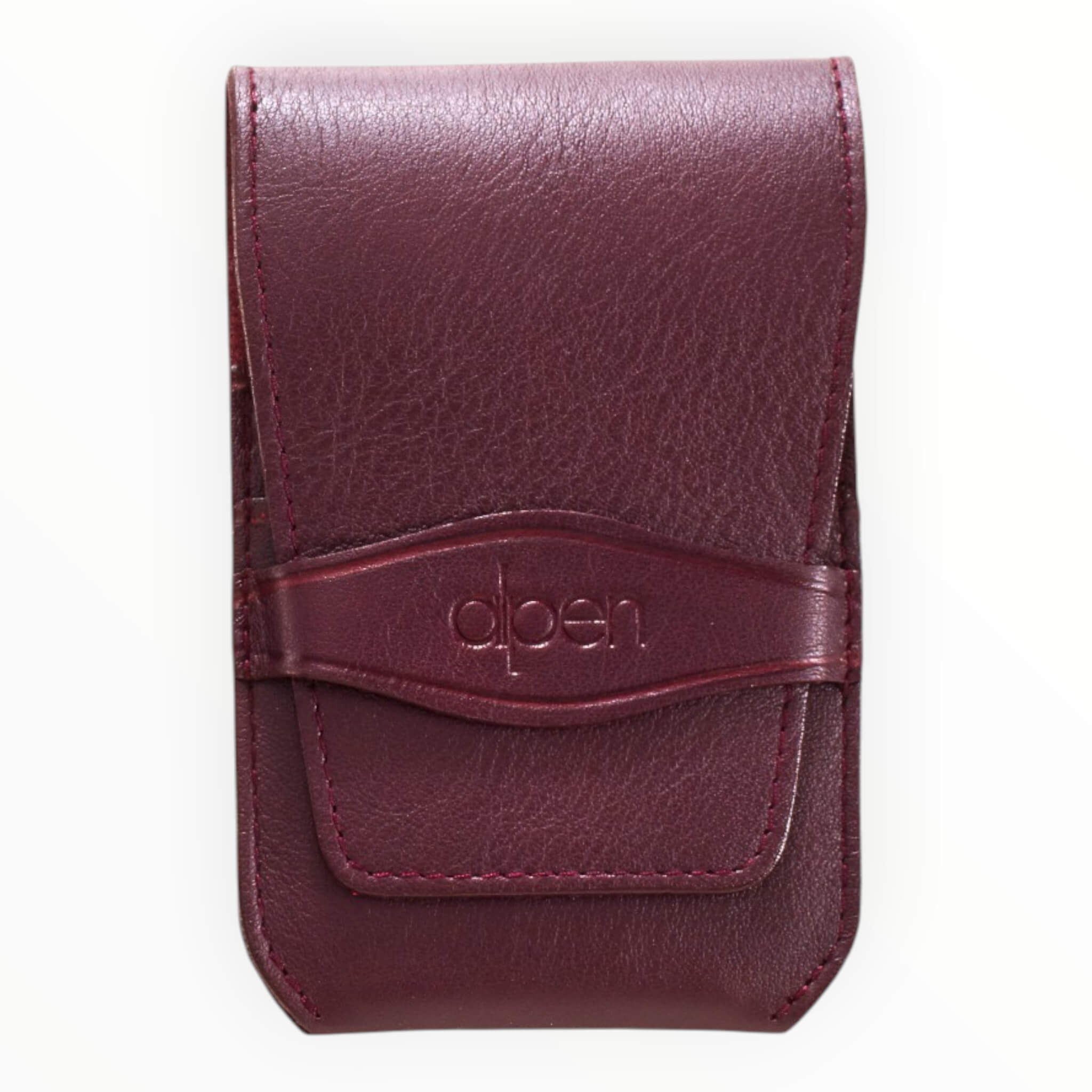 Manicure Set no. 6874, 5 pieces, Bordeaux Leather Case