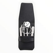 Manicure Set no. 6874, 5 pieces, Black Leather Case