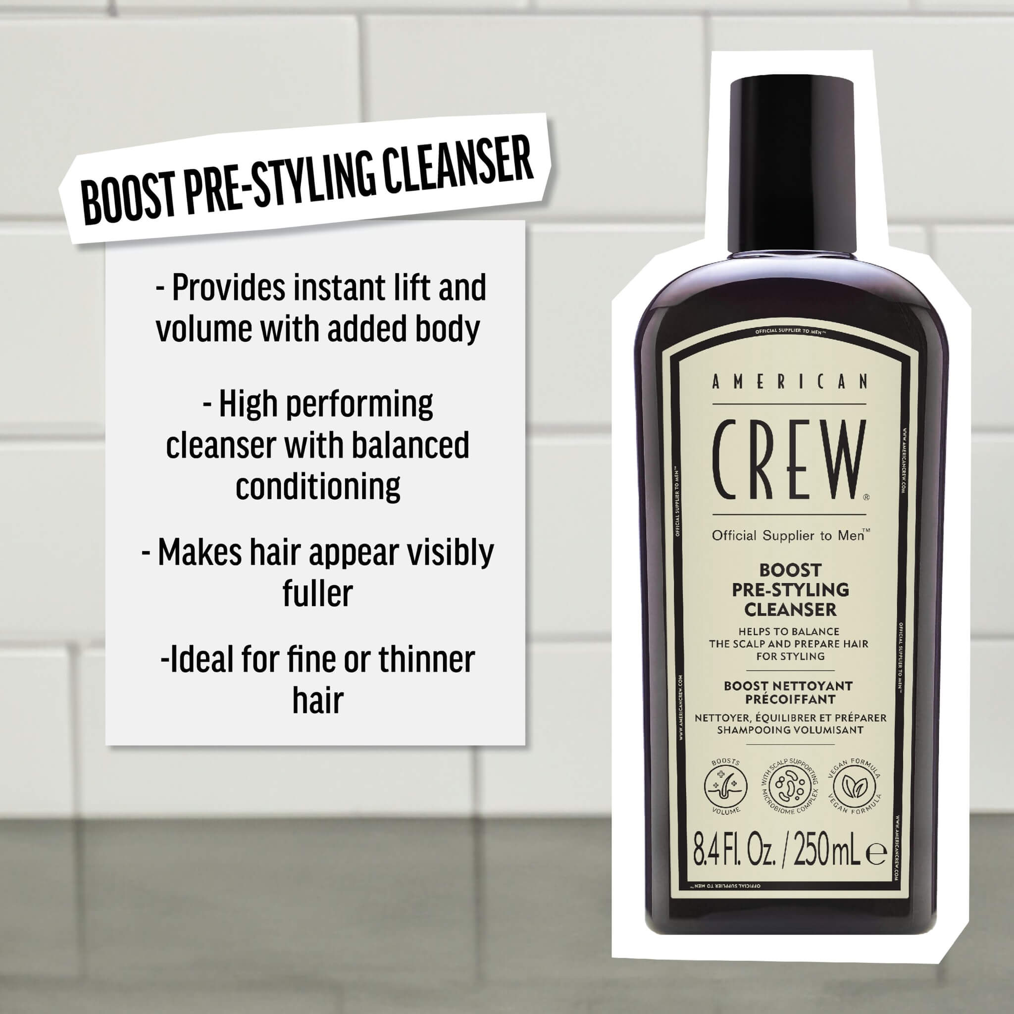 Boost Pre-Styling Cleanser, 250 ml.