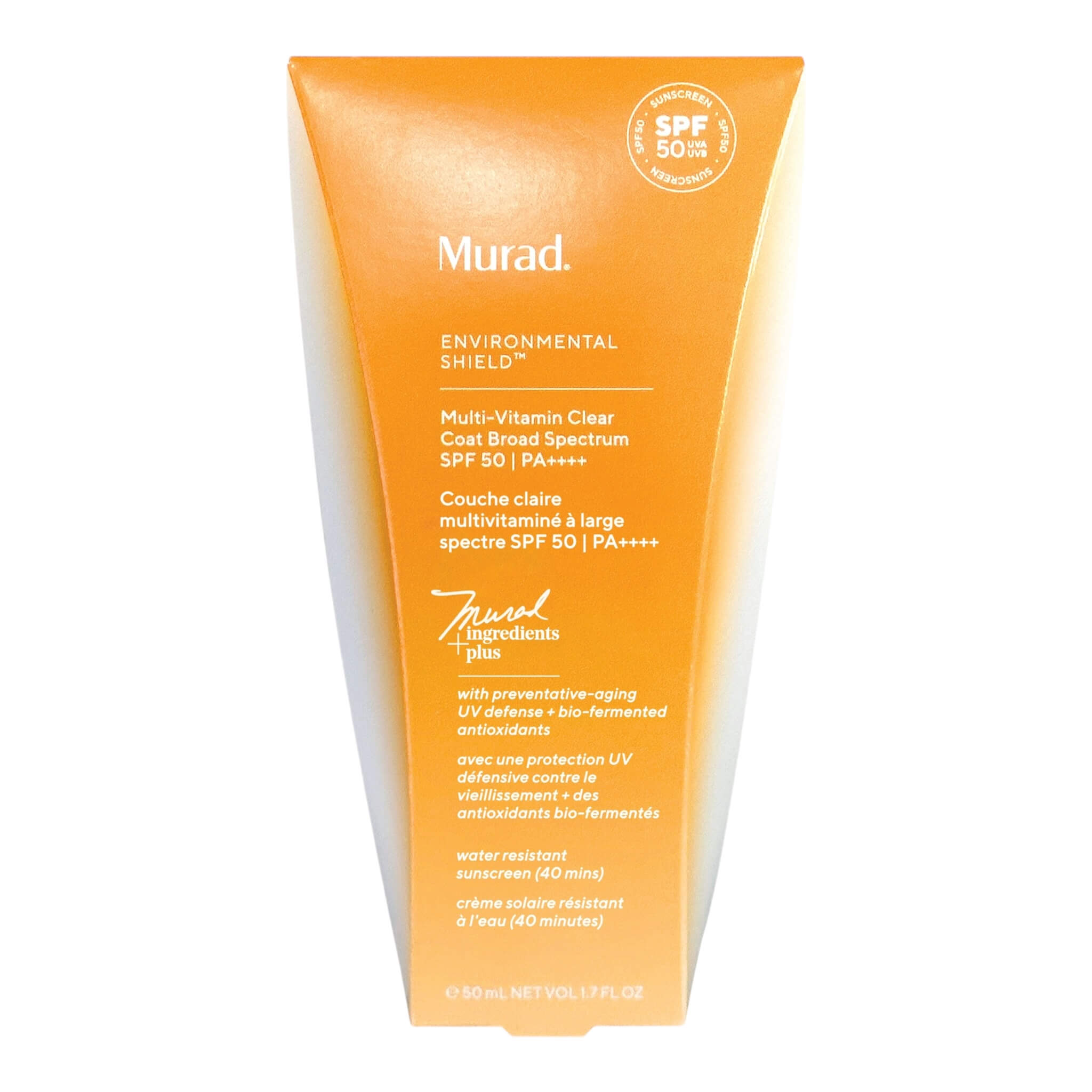 Multi-Vitamin Clear Coat Broad Spectrum Spf 50, Environmental Shield, 50 ml.