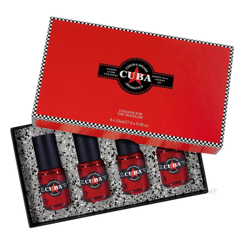 Cuba, Cologne For The Traveler, 4 x 15 ml.