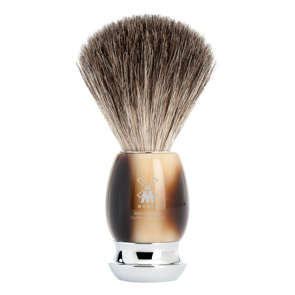 Pure Badger Shaving Brush, 21 mm, Vivo, Brown Horn