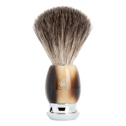 Pure Badger Shaving Brush, 21 mm, Vivo, Brown Horn