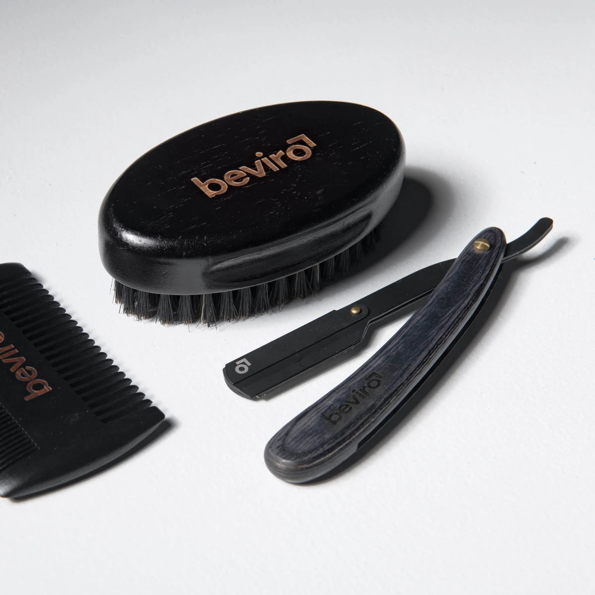 Beard Brush, Pear wood