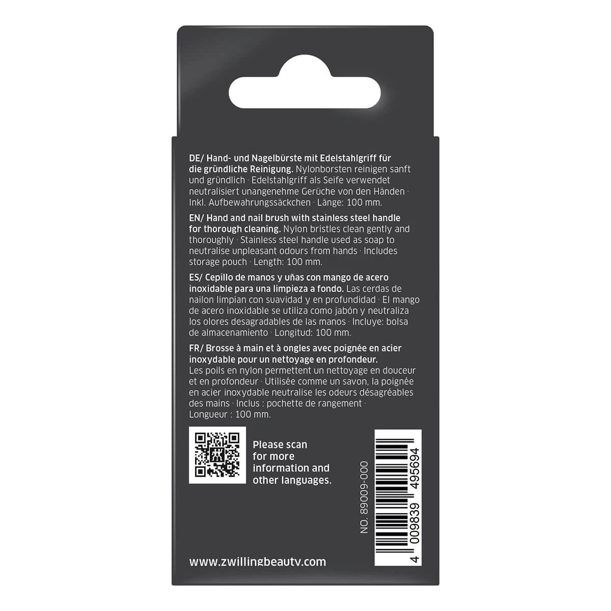 Nail brush, Stainless steel