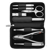 Luxury Manicure Set, 8 pieces, Black Leather