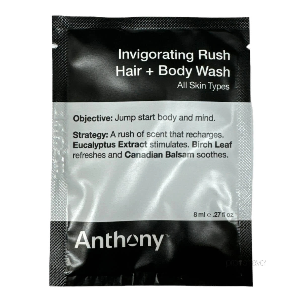 Invigorating Rush Hair & Body Wash, Sample, 8 ml.