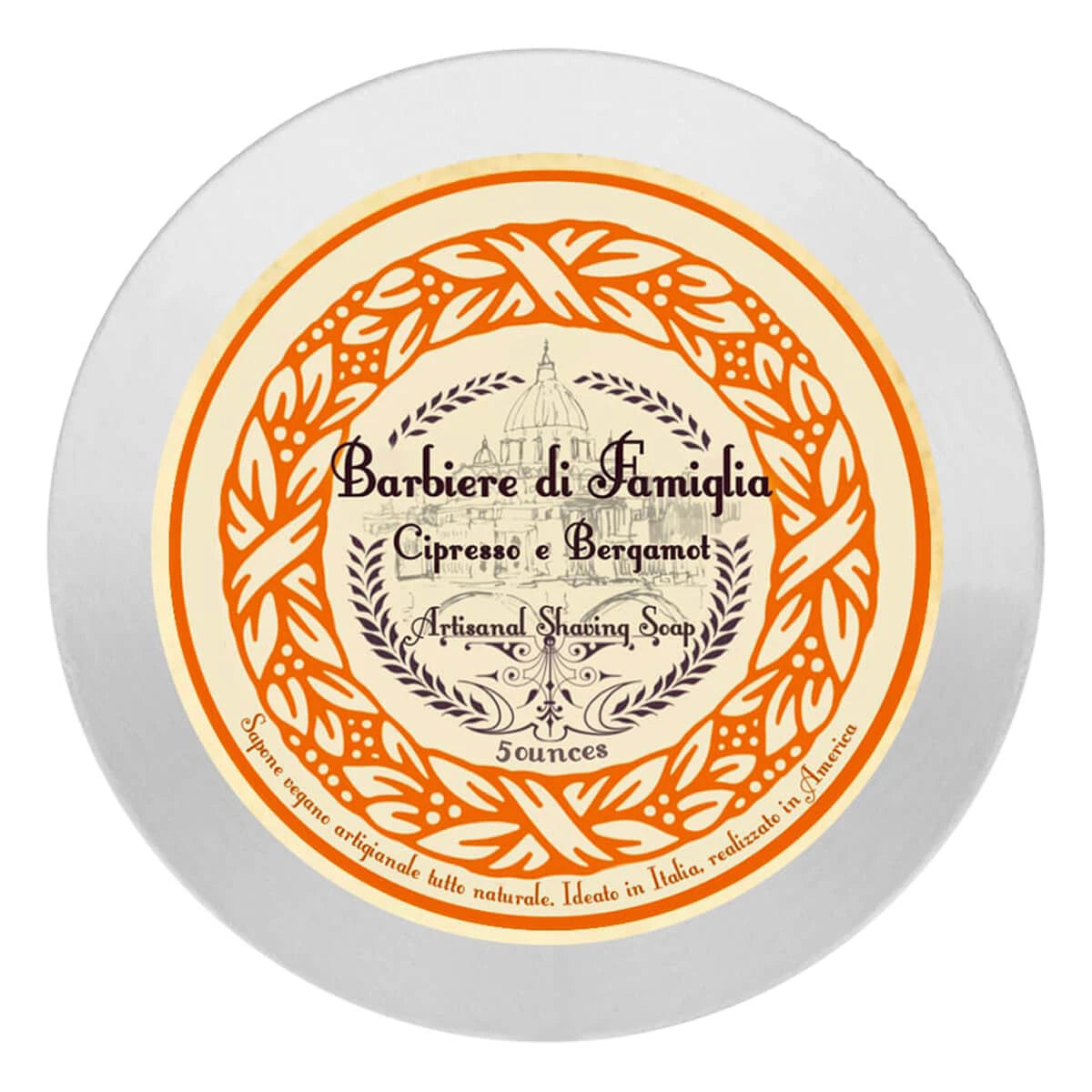 Shaving soap, Barbiere di Famiglia Cipresso e Bergamot, 148 ml.
