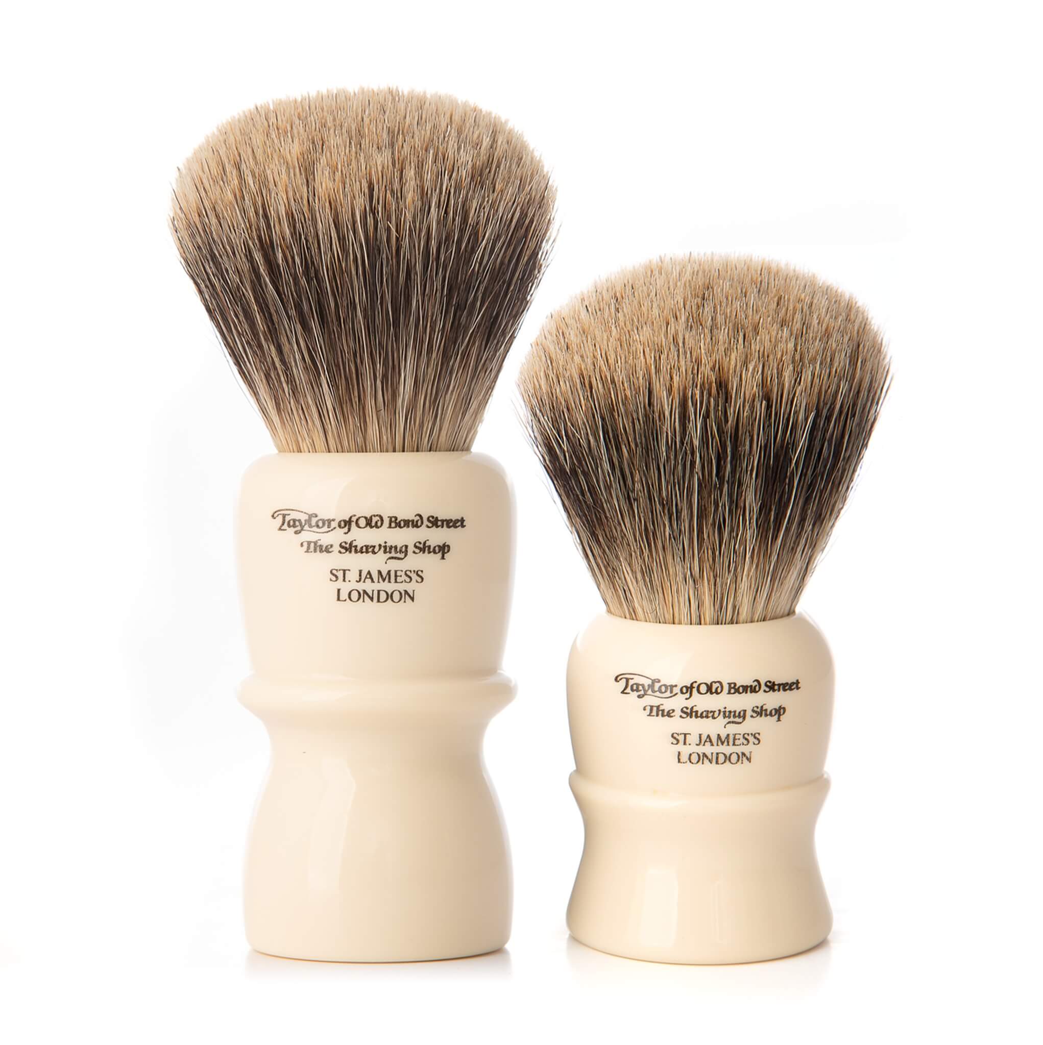 Shaving Brush, Pure Badger, Classic, XL, Tall, Ivory
