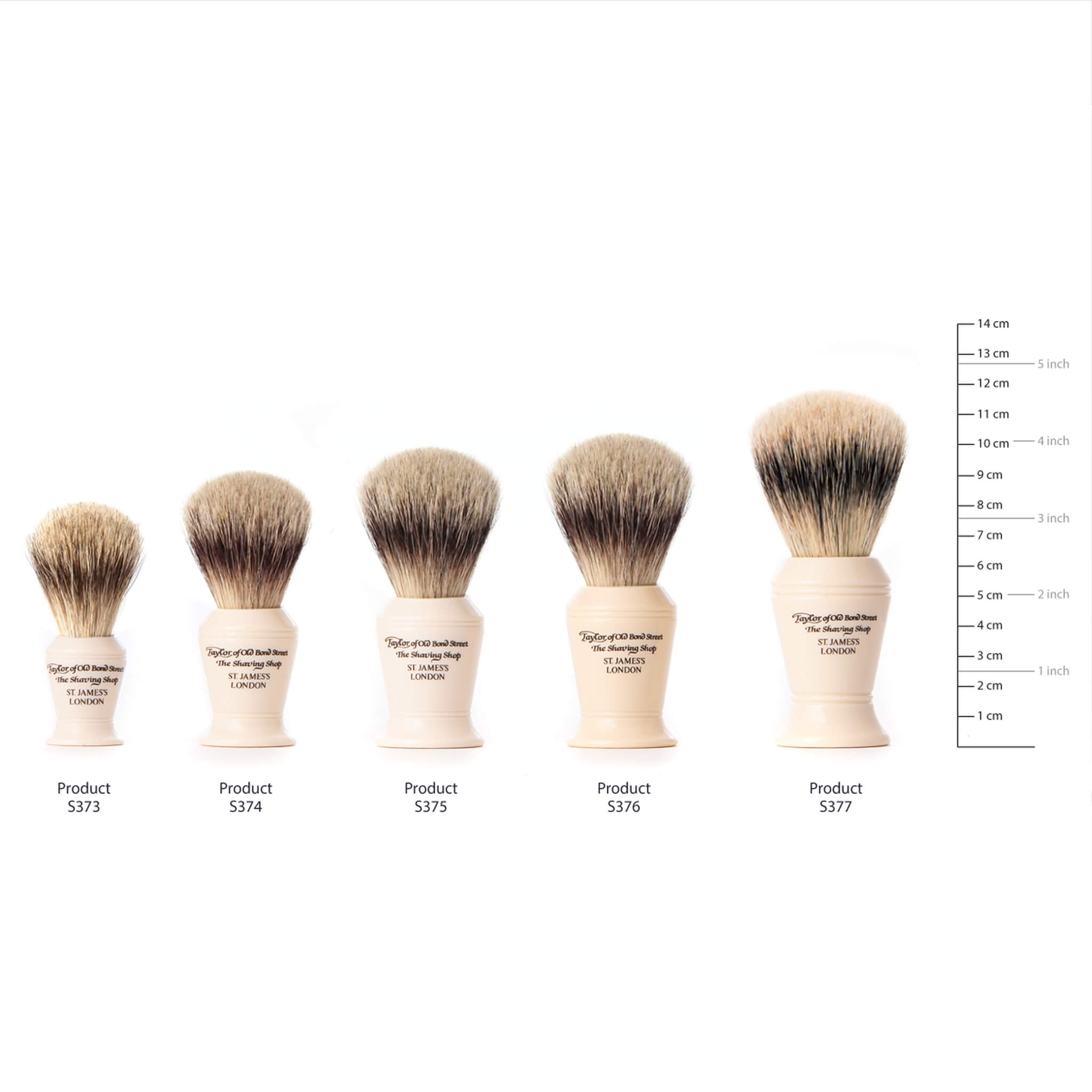 Shaving brush, Super Badger, 9 cm, 17 mm. knob, Ivory