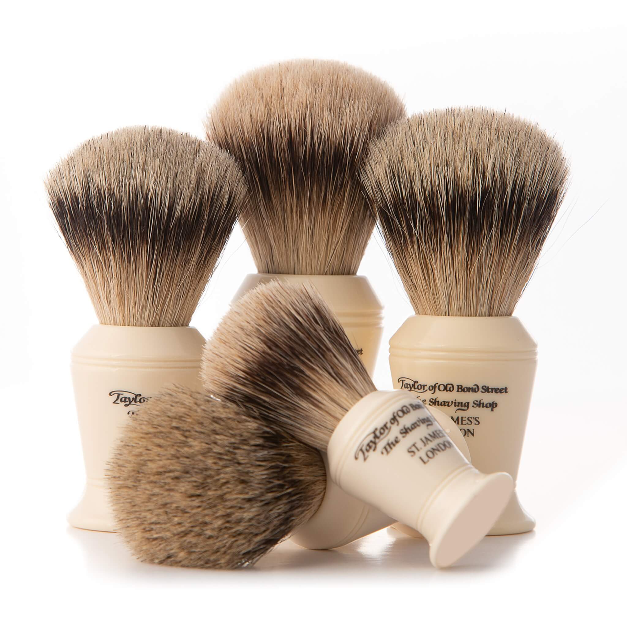 Shaving brush, Super Badger, 9 cm, 17 mm. knob, Ivory