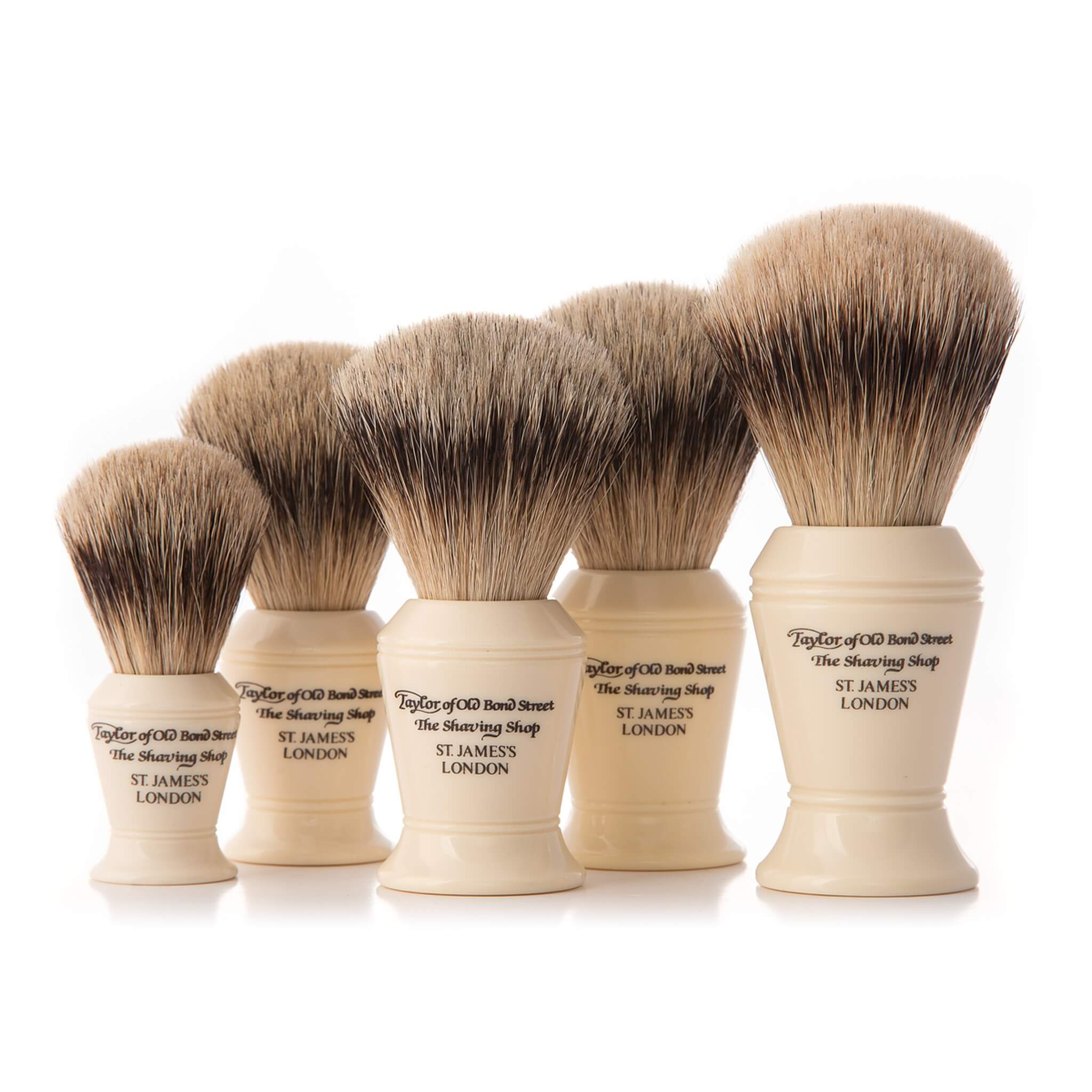 Shaving brush, Super Badger, 9 cm, 17 mm. knob, Ivory