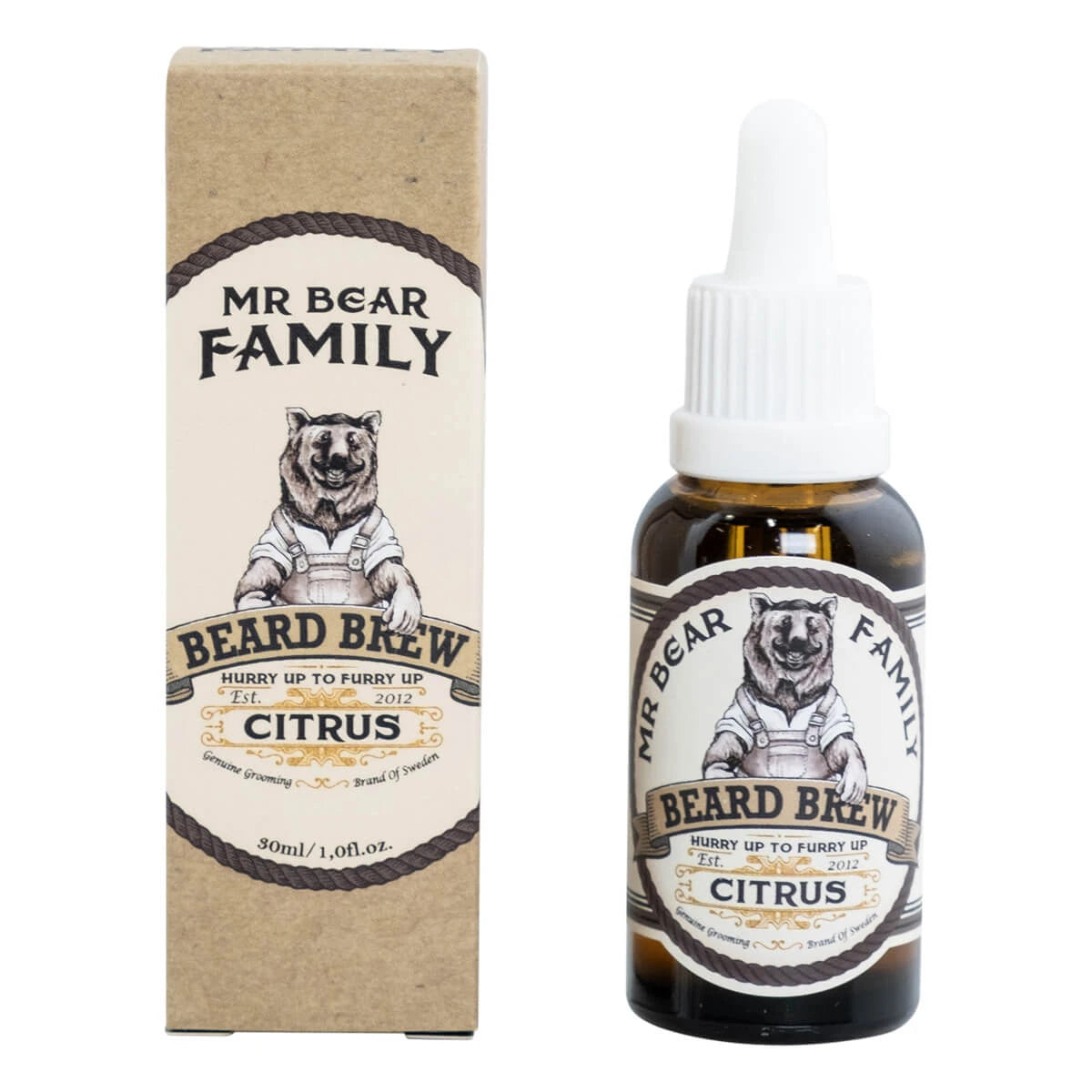 Beard oil, Beard Brew Oil, Citrus, 30 ml.