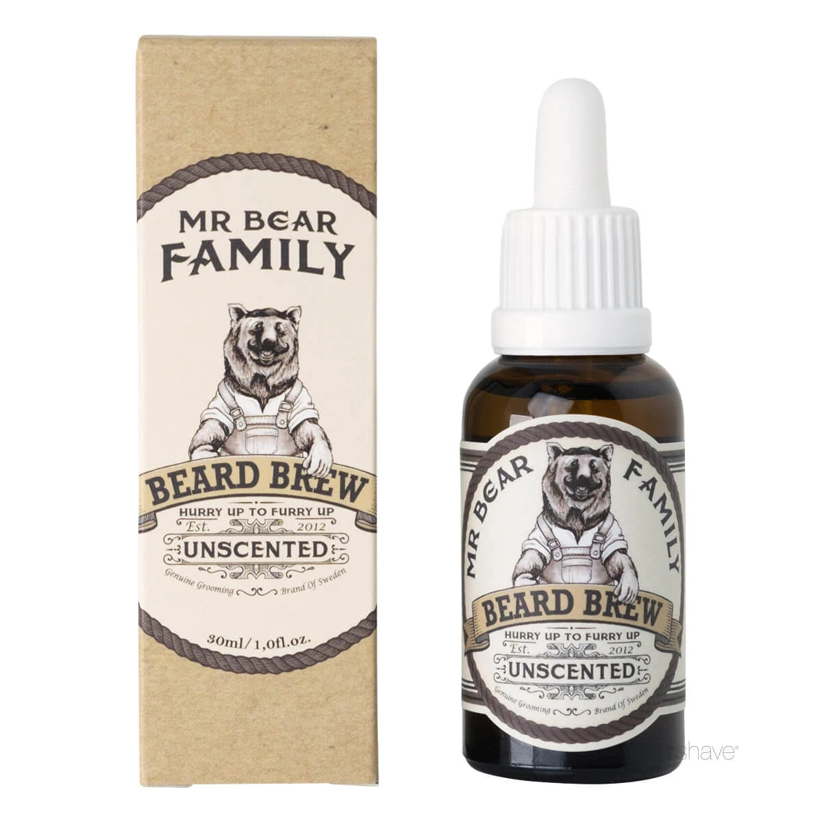 Beard Oil, Beard Brew Oil, Unscented, 30 ml.