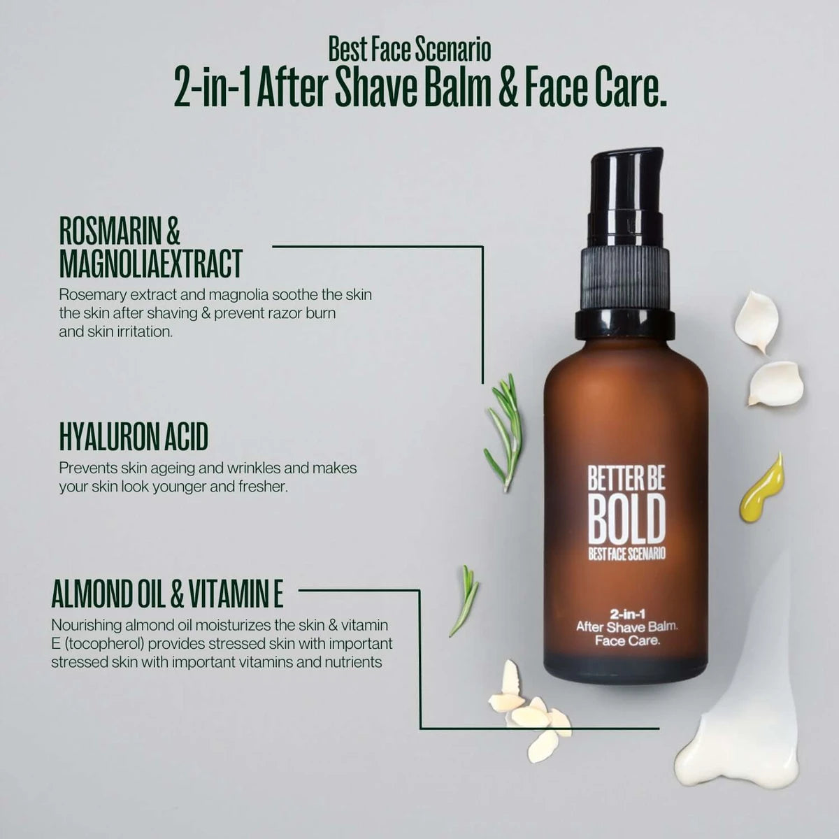 Best Face Scenario, 2in1 Aftershave Balm & Face Cream, 50 ml.