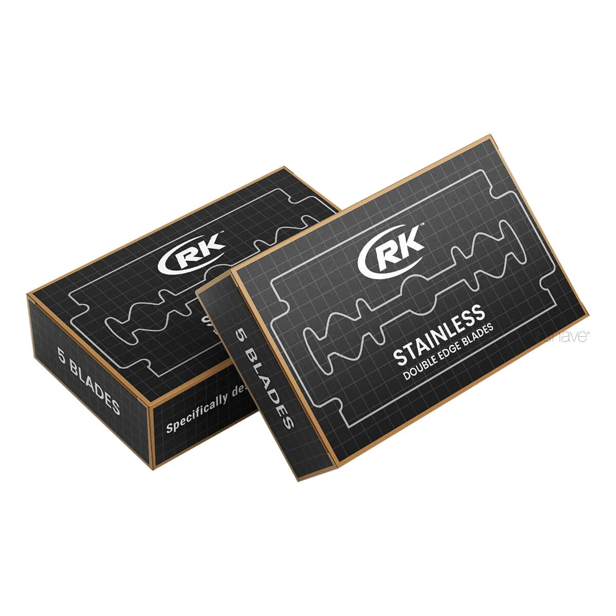 RK Shaving Stainless DE razor blades, 1 bar, 20x5 pcs (100 pcs)