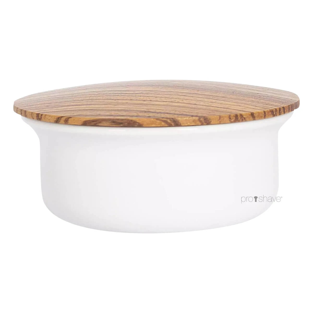Limoges Porcelain bowl with shaving soap and lid in zebrano