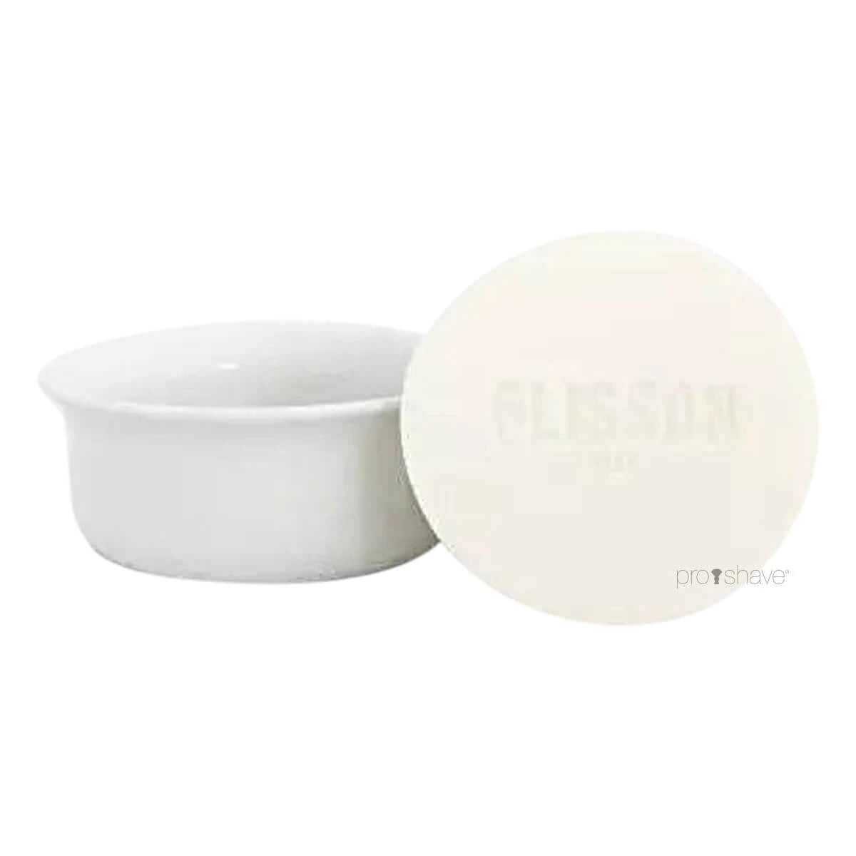 Limoges Porcelain bowl with shaving soap and lid in zebrano