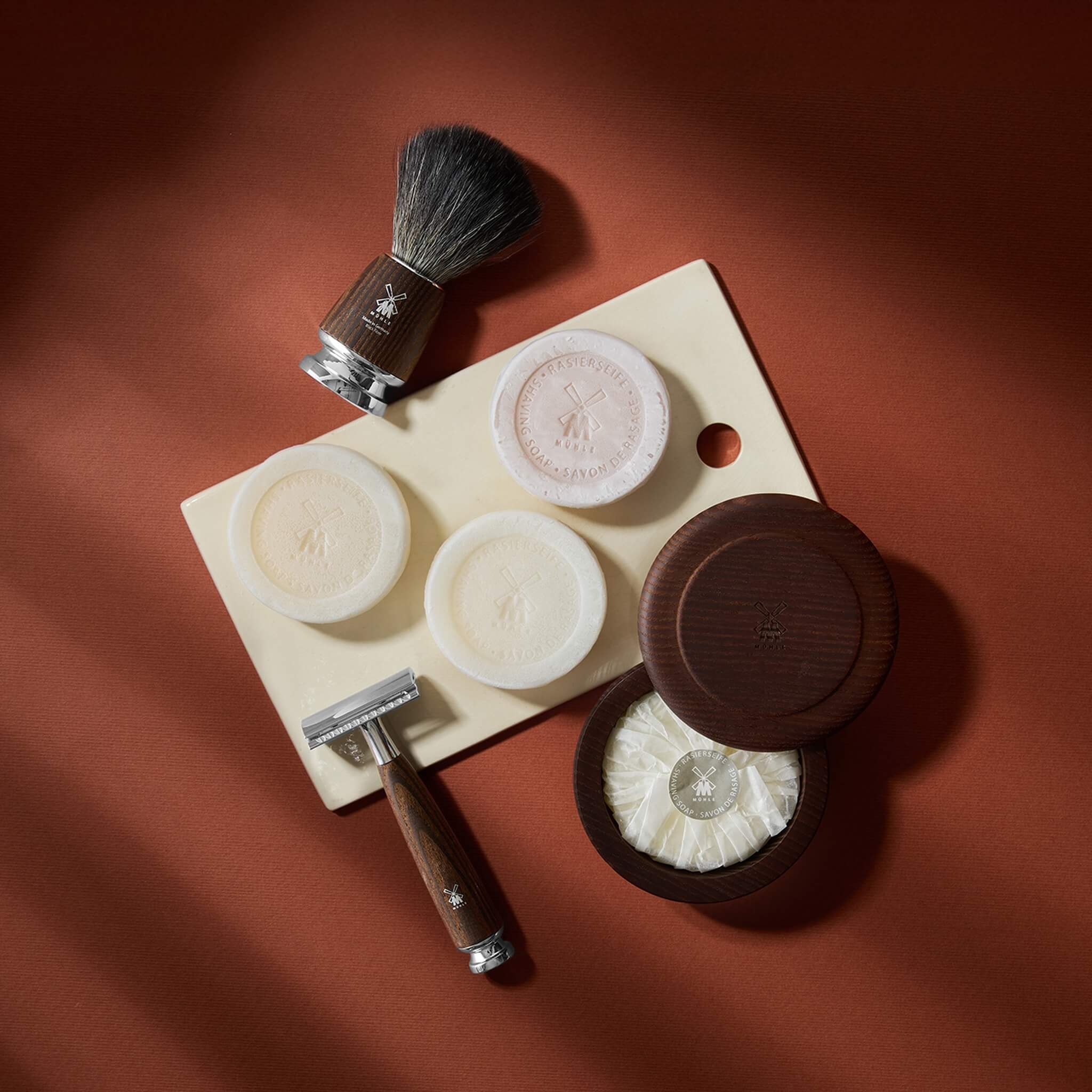 Shaving soap in wooden bowl, Aloe Vera, 65 gr.