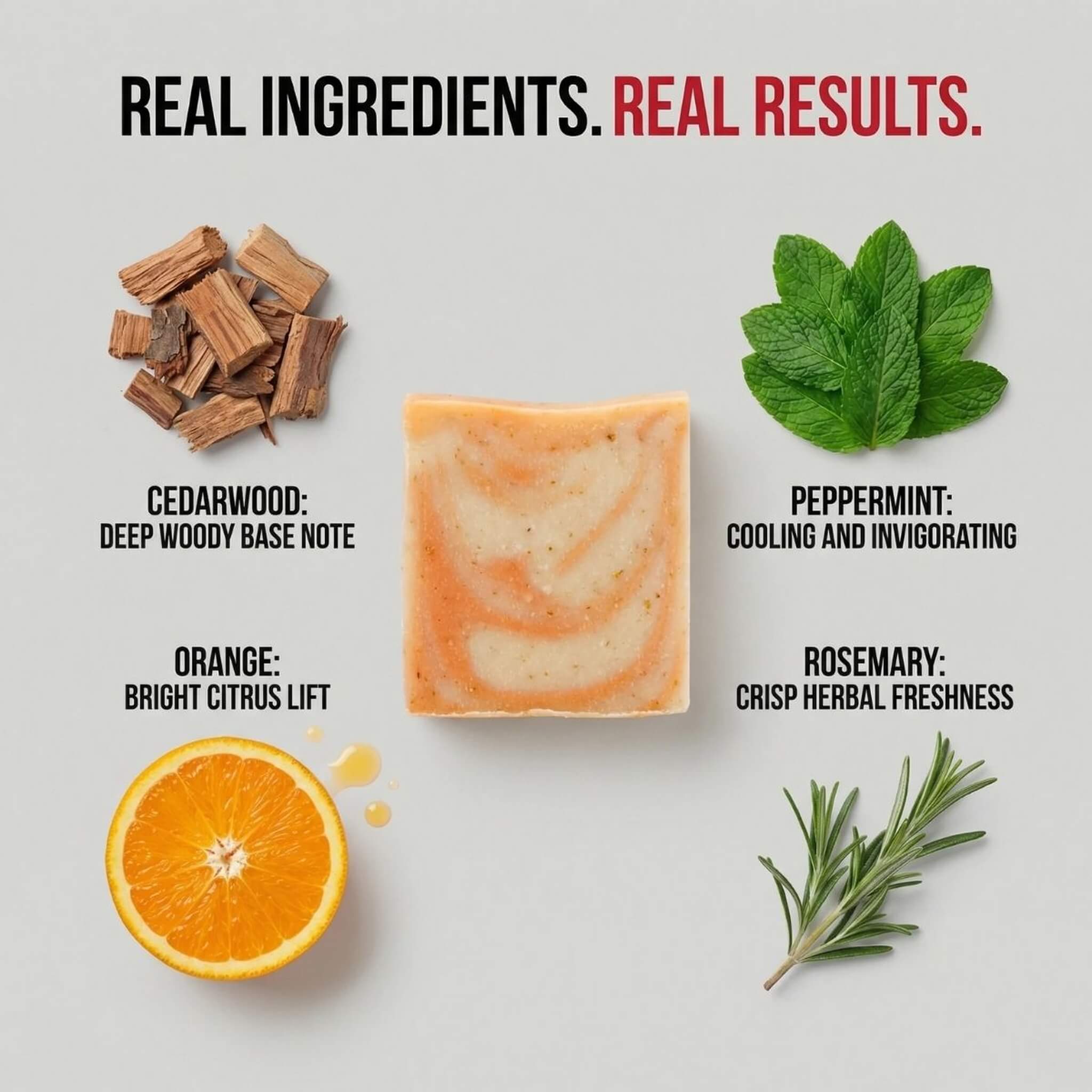 Soap, Citrus Cedarwood Scrub, 135 g.